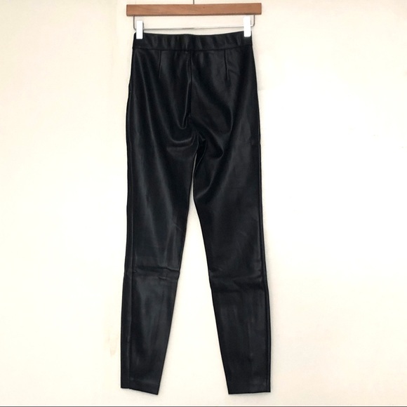 Zara Faux Leather Leggings Skinny Pants Ankle Zip - Picture 5 of 8